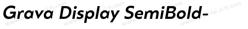 Grava Display SemiBold字体转换